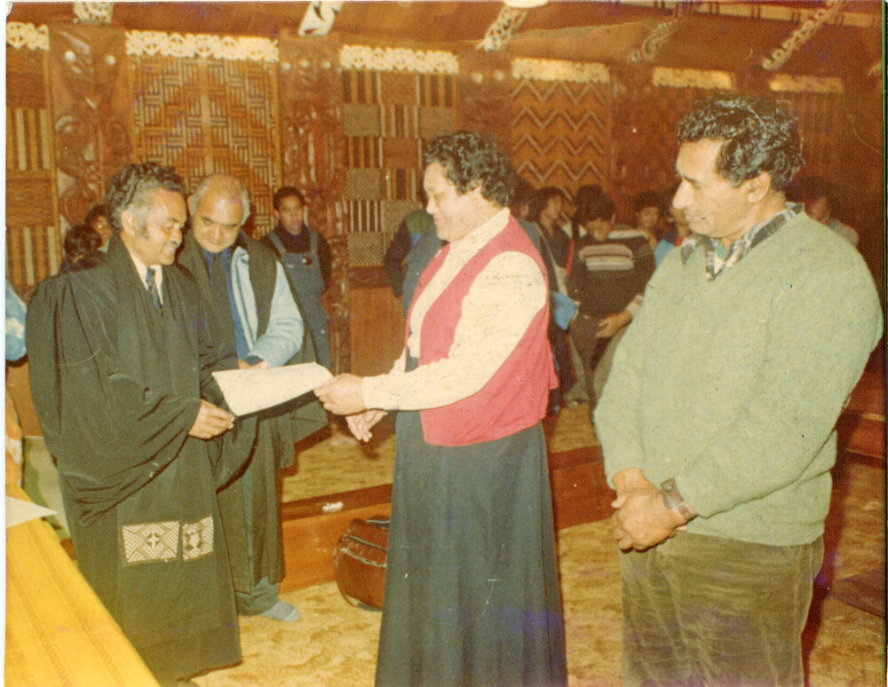 Two Standing In Front During A Service