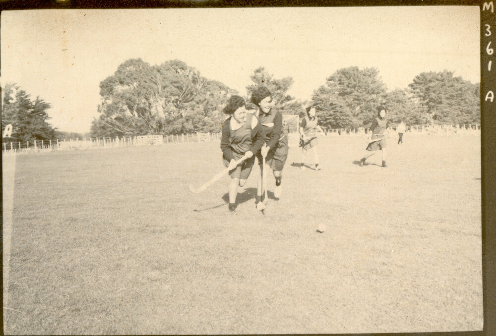 Turakina Māori Girls College Students Playing Field Hockey
