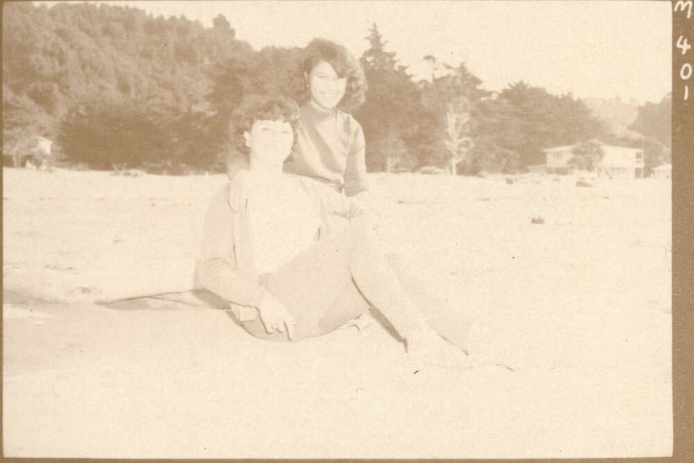 Two Girls on Ohope Beach