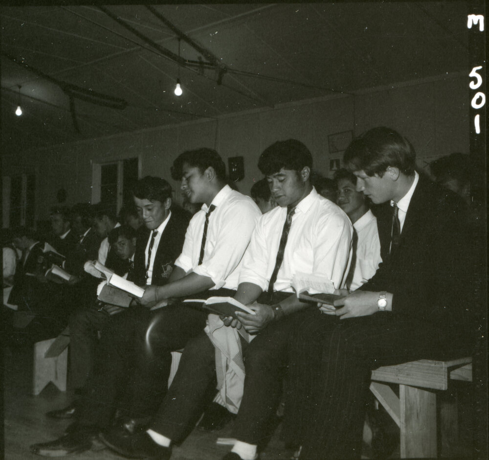 Young Men At A Church Service