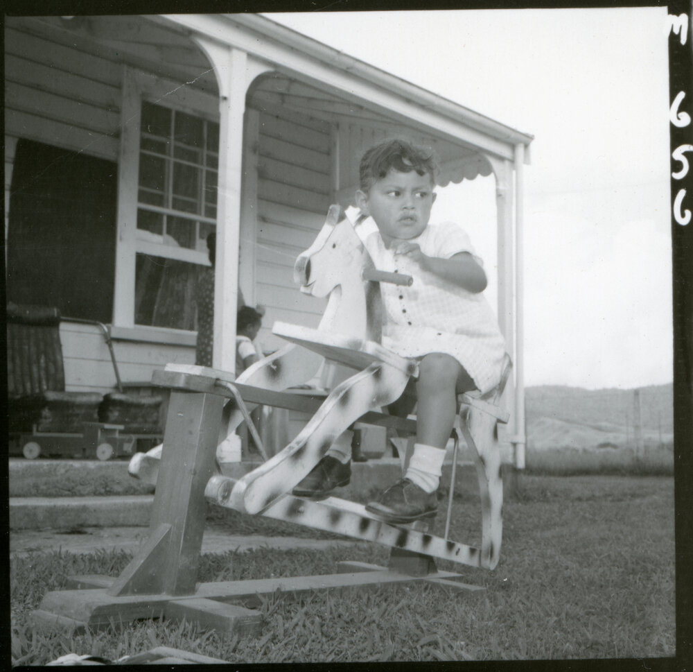 Tamariki On A Playground Horse