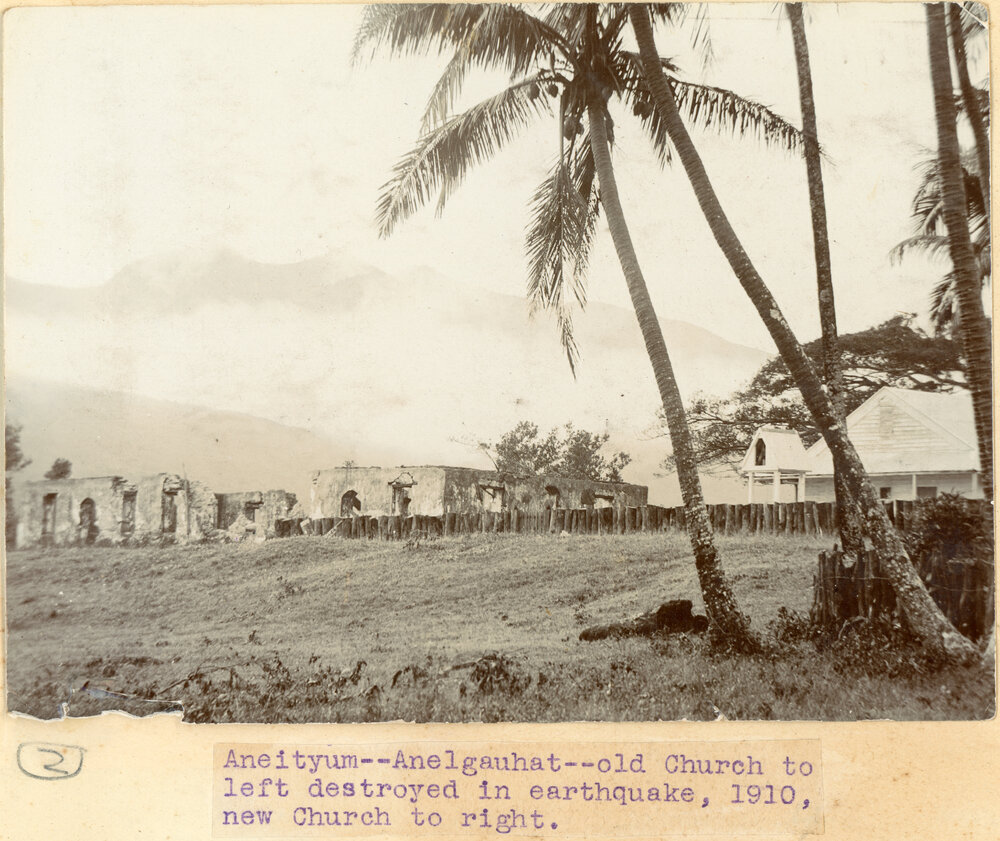 Old And New Churches On Aneityum