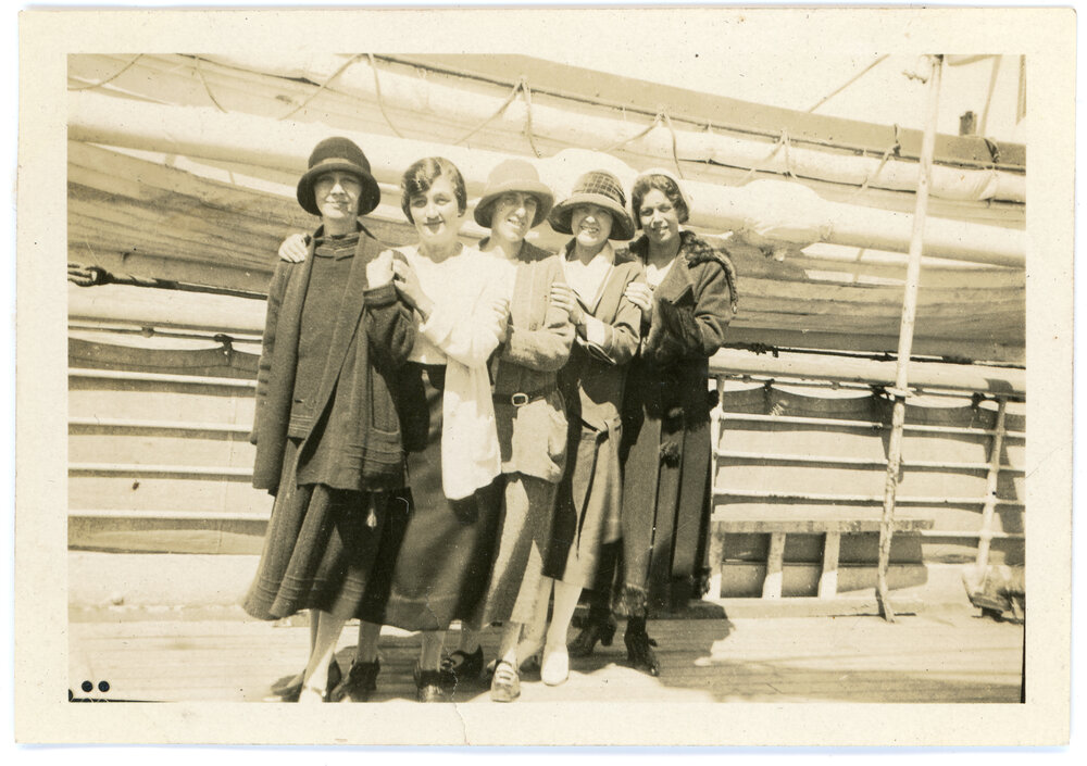 Five Friends On Board Ship