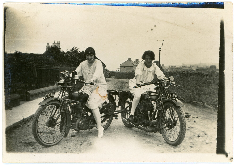Two Women On Two Motorcycles
