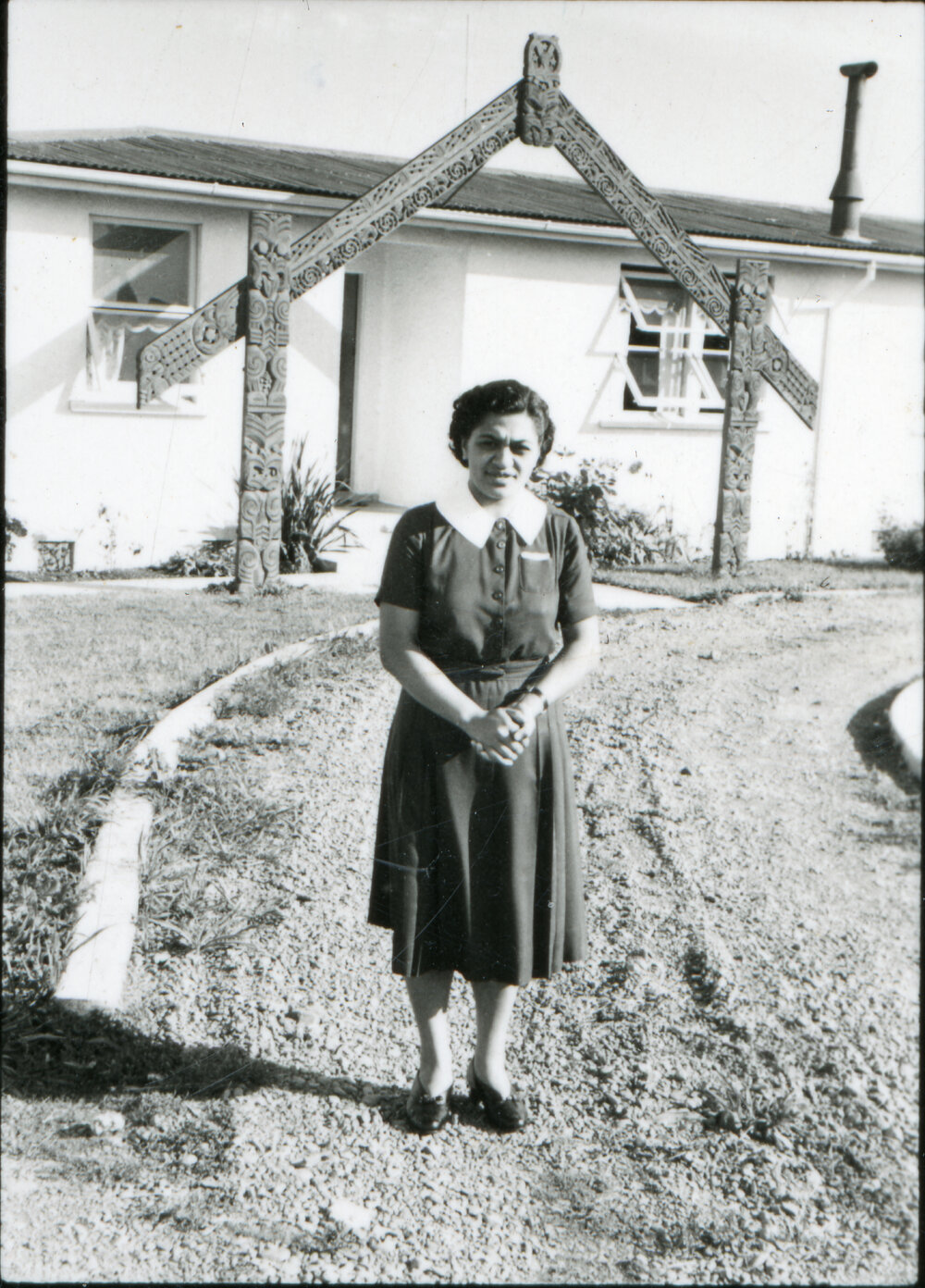 Meri Taka Outside the Māori Theological College
