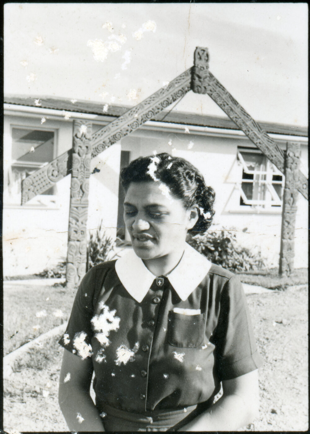Meri Taka Outside the Māori Theological College