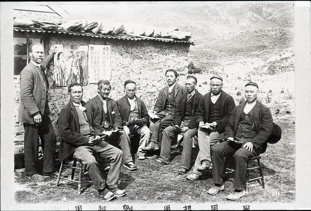 Rev. Don with Seven Miners Holding A Meeting