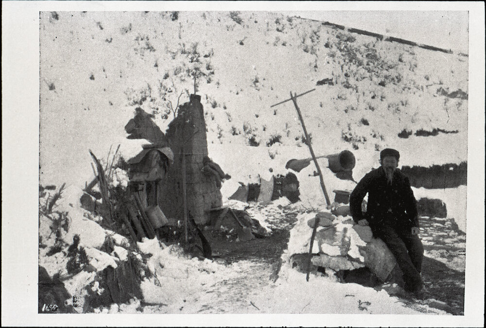 Chinese Gold Miner's Home In The Snow