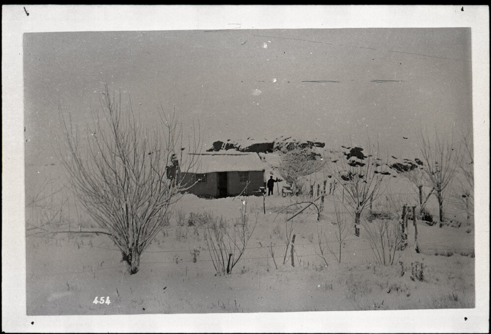 Snow Covered Rural Hut