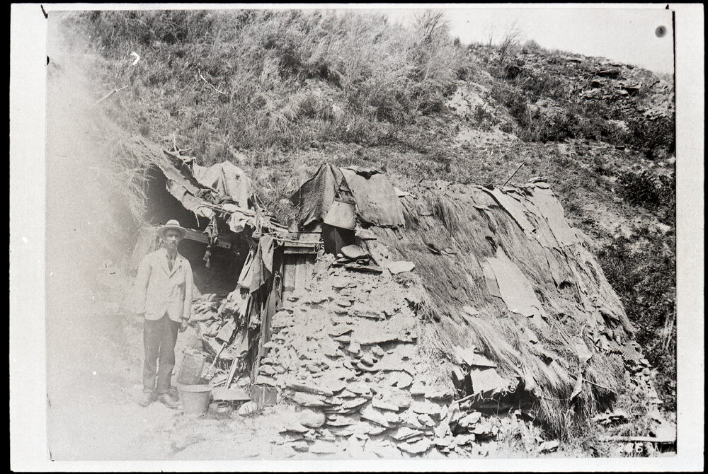 Rev McNeur Visiting A Primitive Chinese Goldminer's Hut