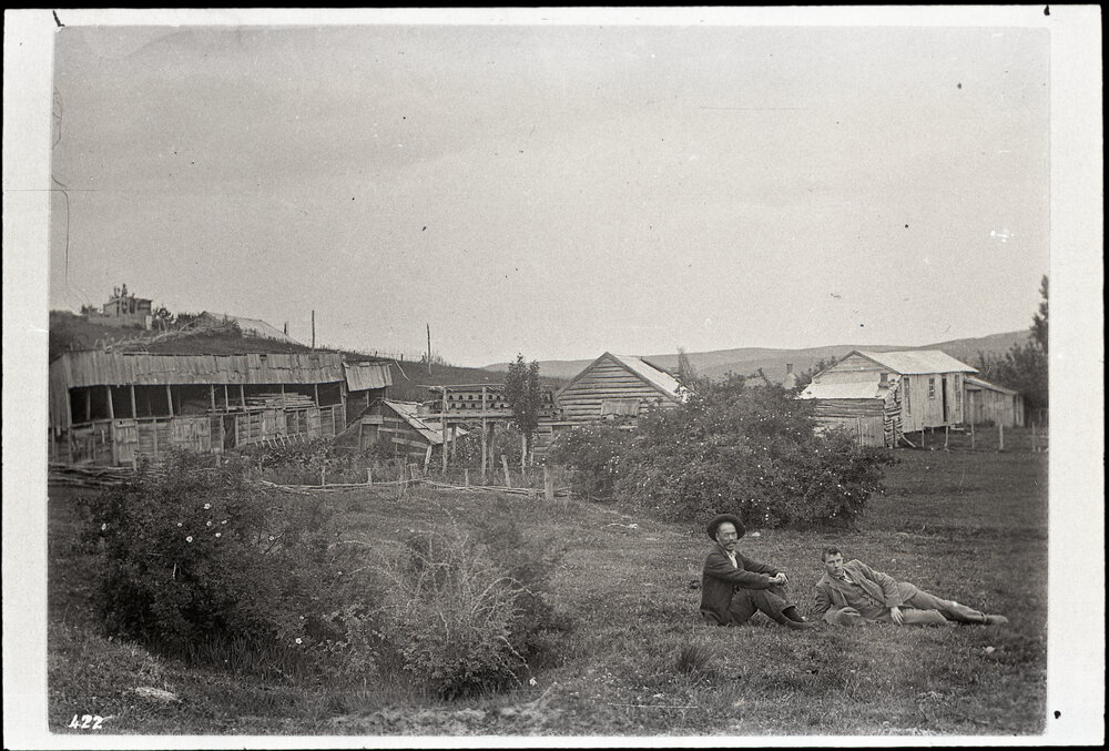 Relaxing In the Grass Outside a Chinese Community