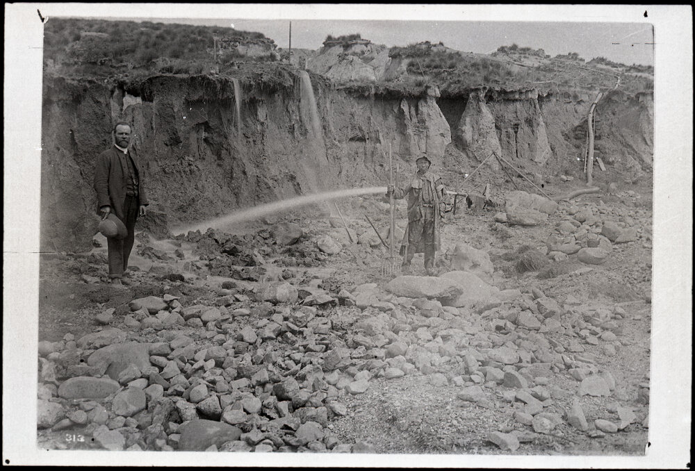 Rev Don And A Chinese Miner Sluicing The Rocks