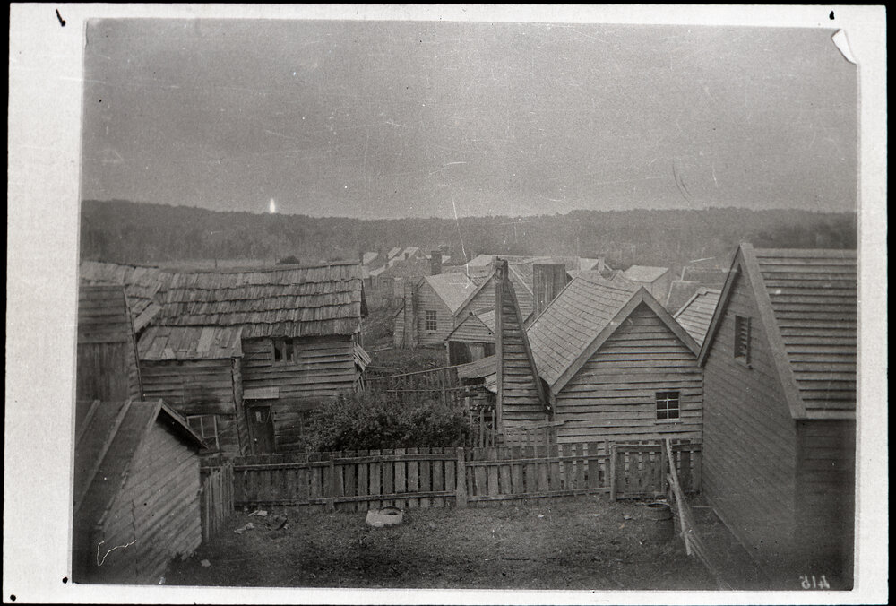 Wooden Houses In Canton Village, Round Hill, New Zealand