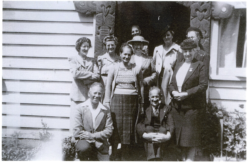 Sr Maisie and Others Outside the Te Teke Mission House
