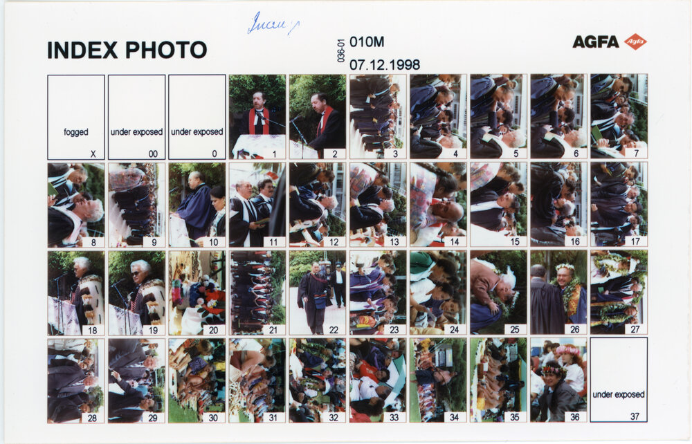 Colour Contact Sheet of PIC Inauguration Images