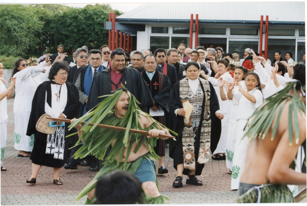 Niuean Takalo Welcoming Visitors to the PIC Inauguration