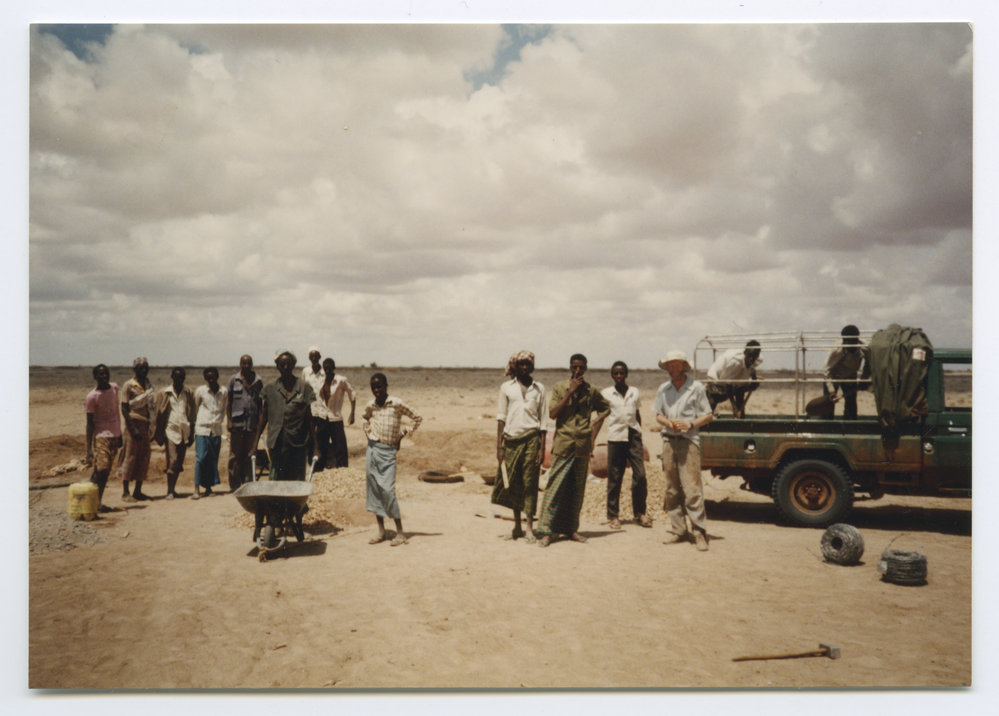 Some of the workers at the Hadaad water pan