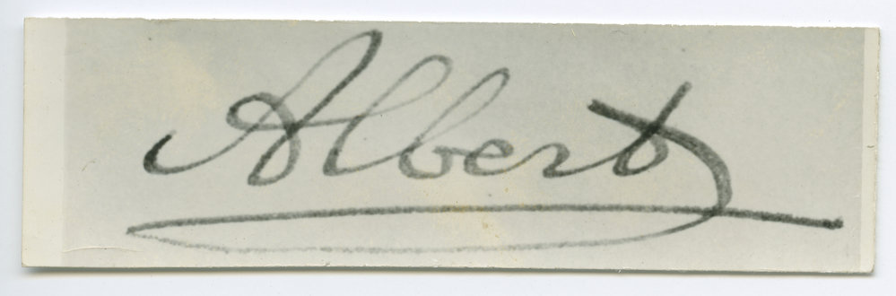 Autograph of Albert