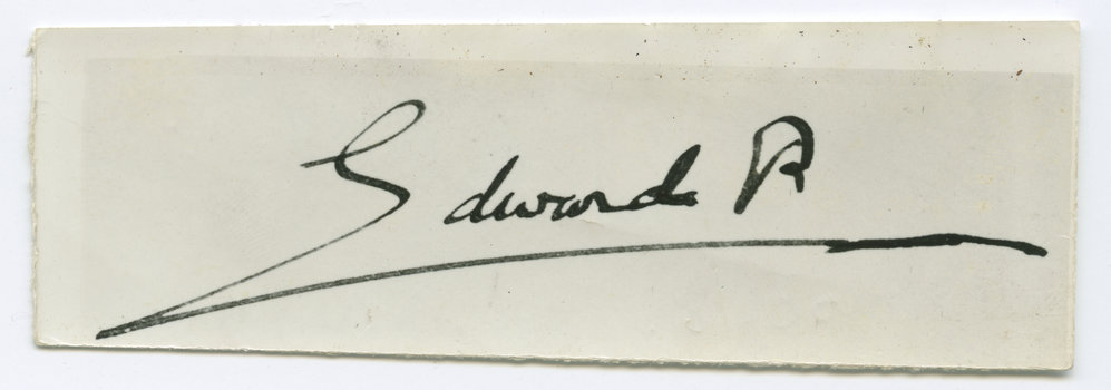 Autograph of Edward R