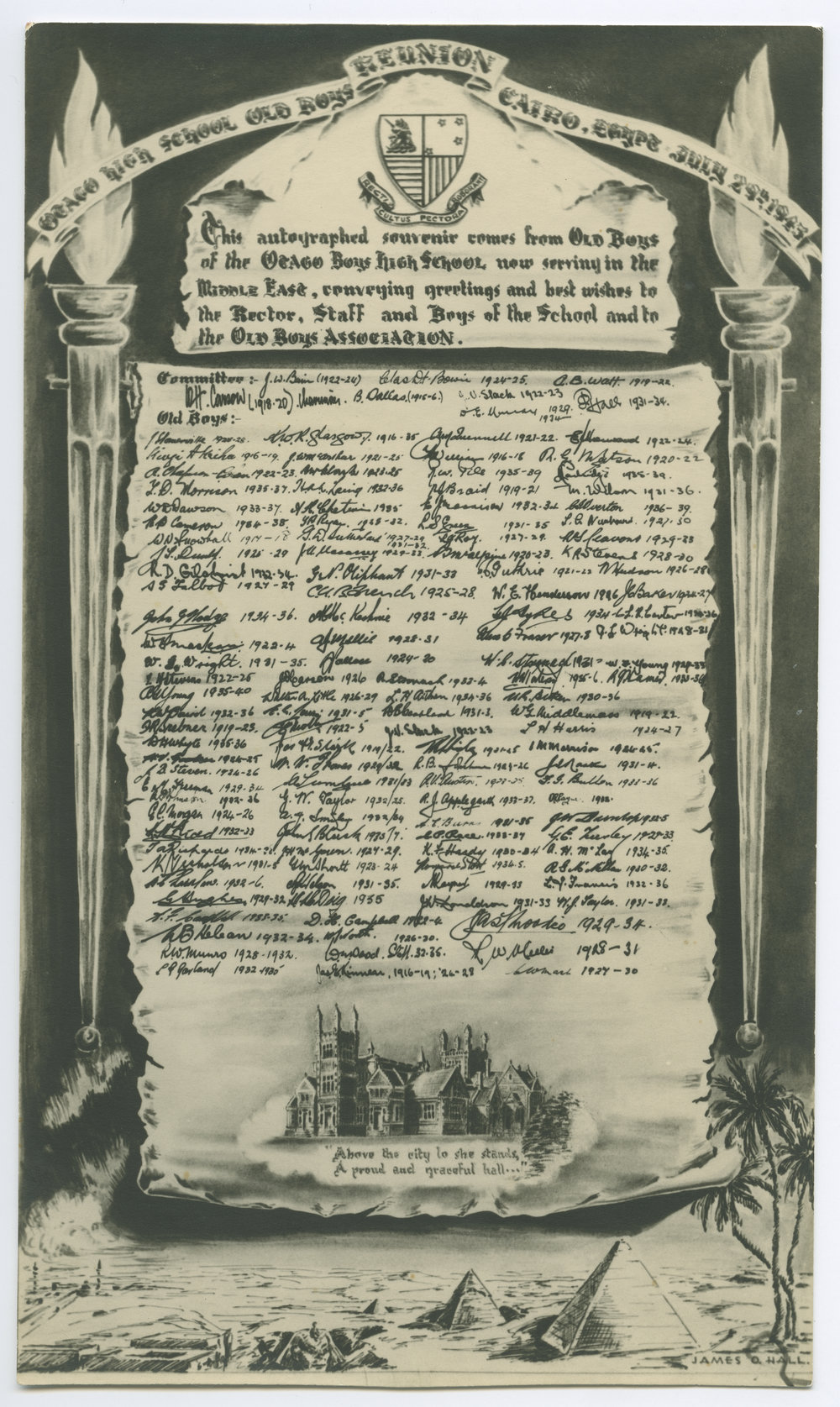 Otago Boys' High School autographed poster
