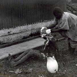 Washing a patient before admission to hospital