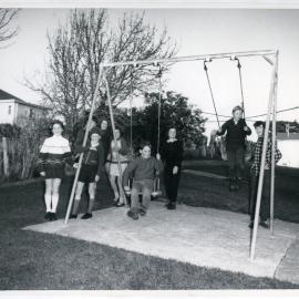 Glendining Home children on the swings, 1969