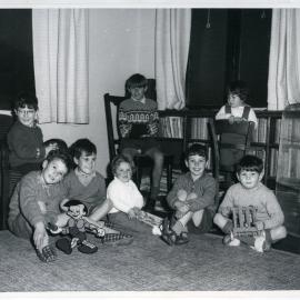 Glendining Home children in the lounge of a Cottage, 1969