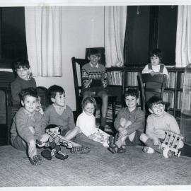 Glendining Home children in the lounge of a Cottage, 1969