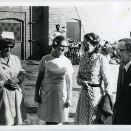 Dr. Beryl Howie introducing Sister Jean McLallan, Director of Nursing to Mr. & Mrs. R.R. Cunninghame