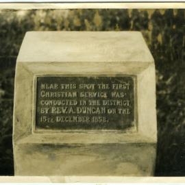 Monument dedicated to Reverend A. Duncan