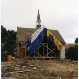 Preparation of Kelburn Church for removal