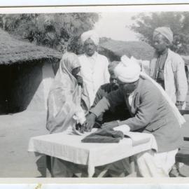 "Signing the register"
