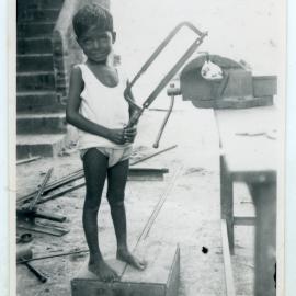 Daniel in the workshop