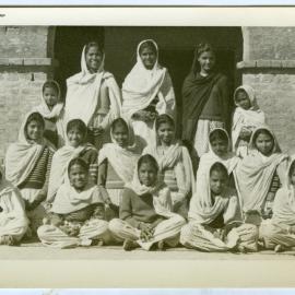 Group of unidentified (school?) girls