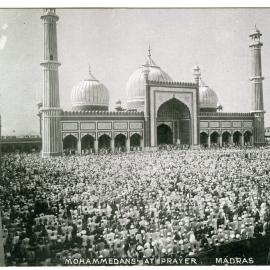 Mohammedans at prayer, Madras