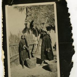 Mother and daughter at work in an Indian village