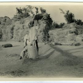 Winnowing wheat