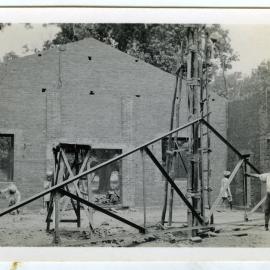"School building being erected"