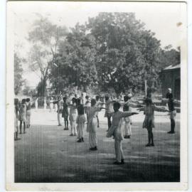 "Recess drill" at unidentified Indian school