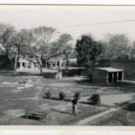 A view of the hospital compound (A)