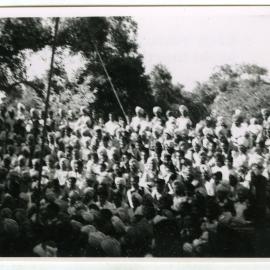 Kharar Boys' High School students in the amphitheater, 1949
