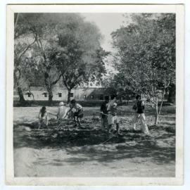 "At work in the school garden," Kharar Boys' High School