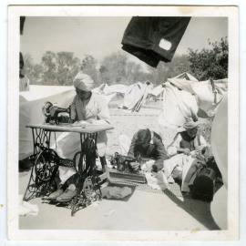 "Mending and making clothes"
