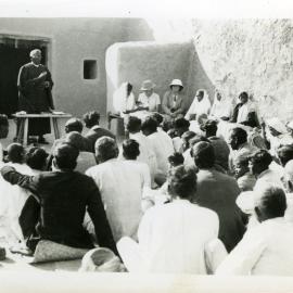 Rev.S.Singh Conducting A Village Service.
