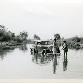 Car Stalled In A Ford.
