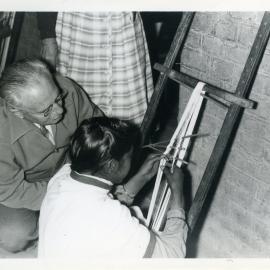 Rev.H.E.Shaw & Handwork Demonstration.