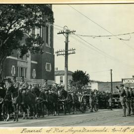 Funeral Of Rev. A. McDonald