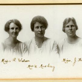 Miss R. Wilson, Mrs W. Mackay and Miss J. Hardie