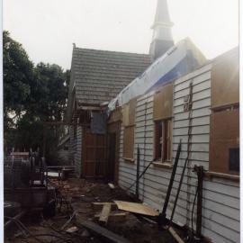 Preparation of Kelburn Church for removal