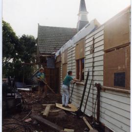 Preparation of Kelburn Church for removal